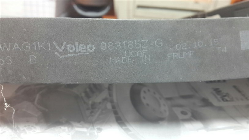 Присутствует ошибка в маркировке на окантовке фильтрующего элемента, вместо «Valeo» нанесено «Voleo».