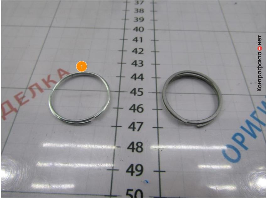 1. Прижимное кольцо с круглым сечением.