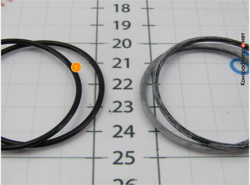 1. Уплотнительные кольца не покрыты защитным парафиновым слоем.