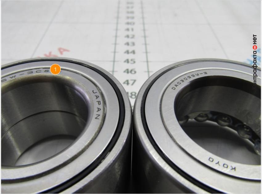 1. Внутренняя фаска снята под меньшим углом.