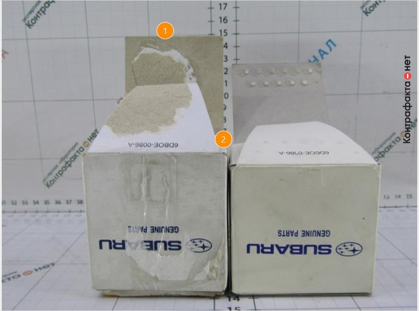1. Различается технология склеивания коробки. | 2. Индивидуальная упаковка большего размера.