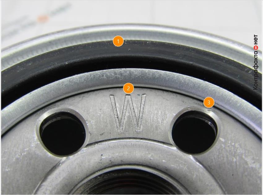 1. Уплотнительное кольцо прямоугольного сечения. | 2. Штамп символа не соответствует оригиналу. | 3. Выходные отверстия овальной формы.