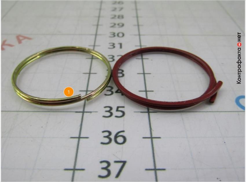 1. Прижимное кольцо с круглым сечением.
